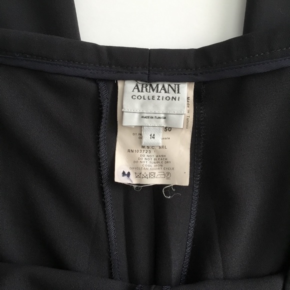 Armani Collezioni Black Slacks Wide Leg Size 14 - Picture 4 of 8